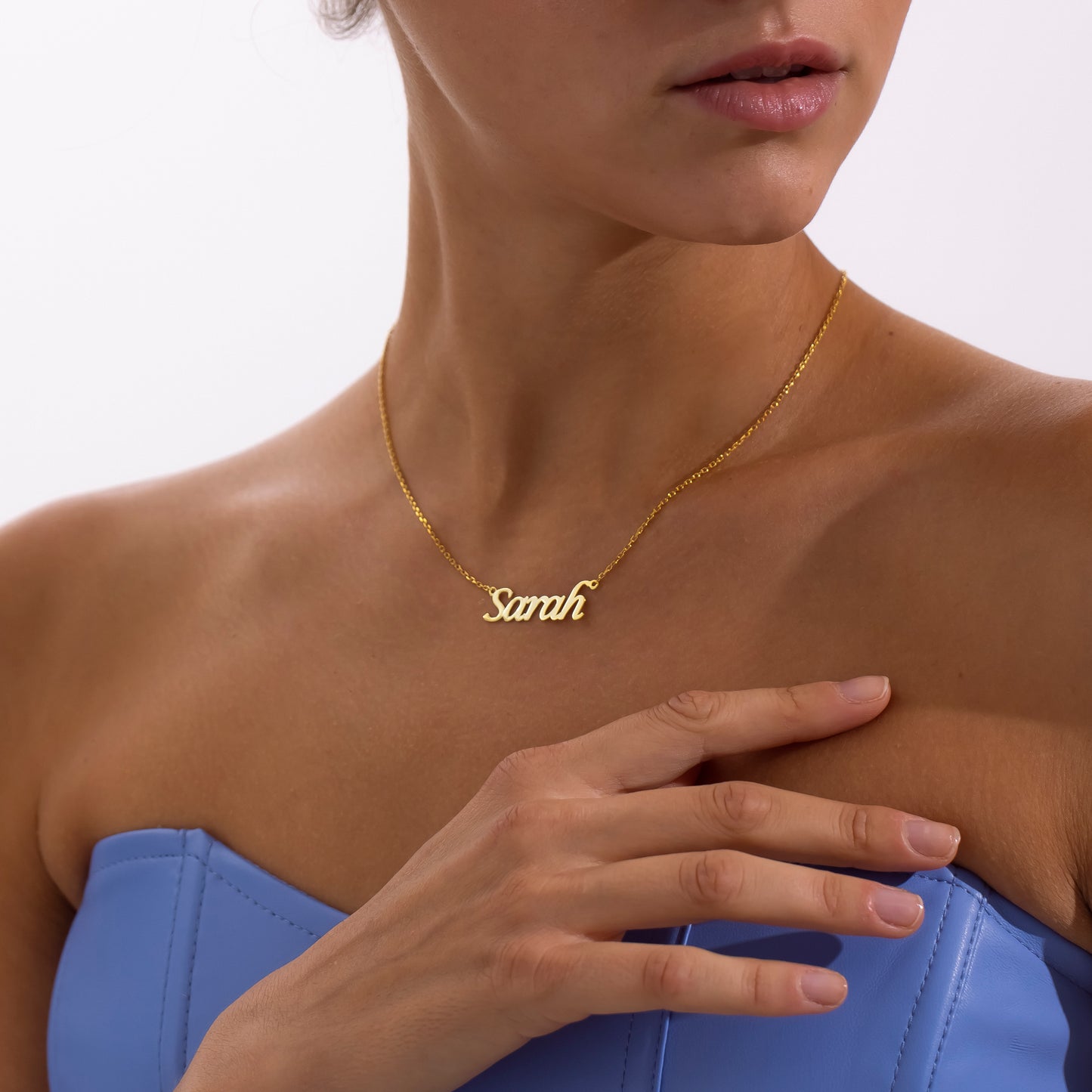 14K Gold Everyday Name Necklace | Casual Script Personalized Necklace