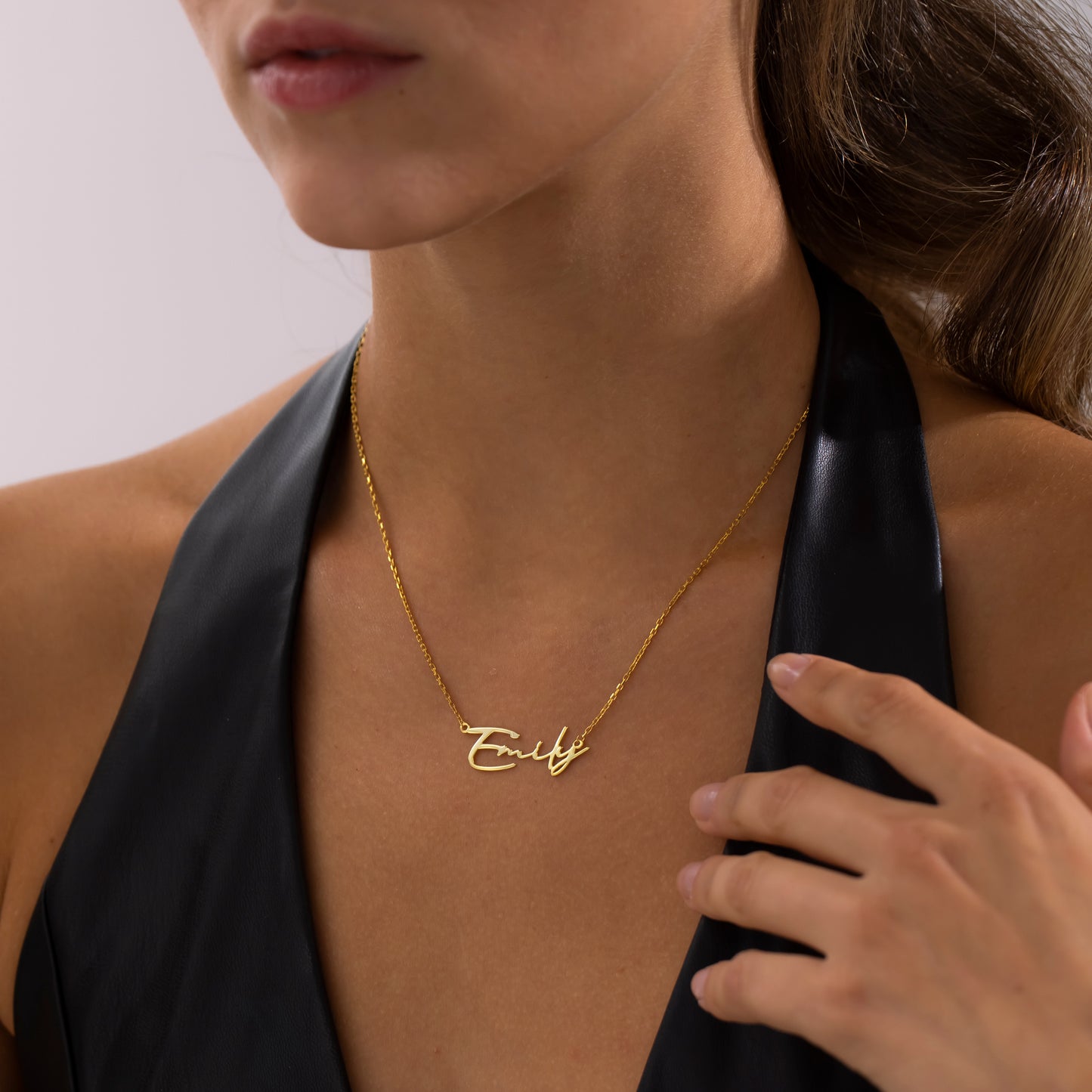 14K Gold Handwriting Name Necklace | Personalized Custom Script Necklace