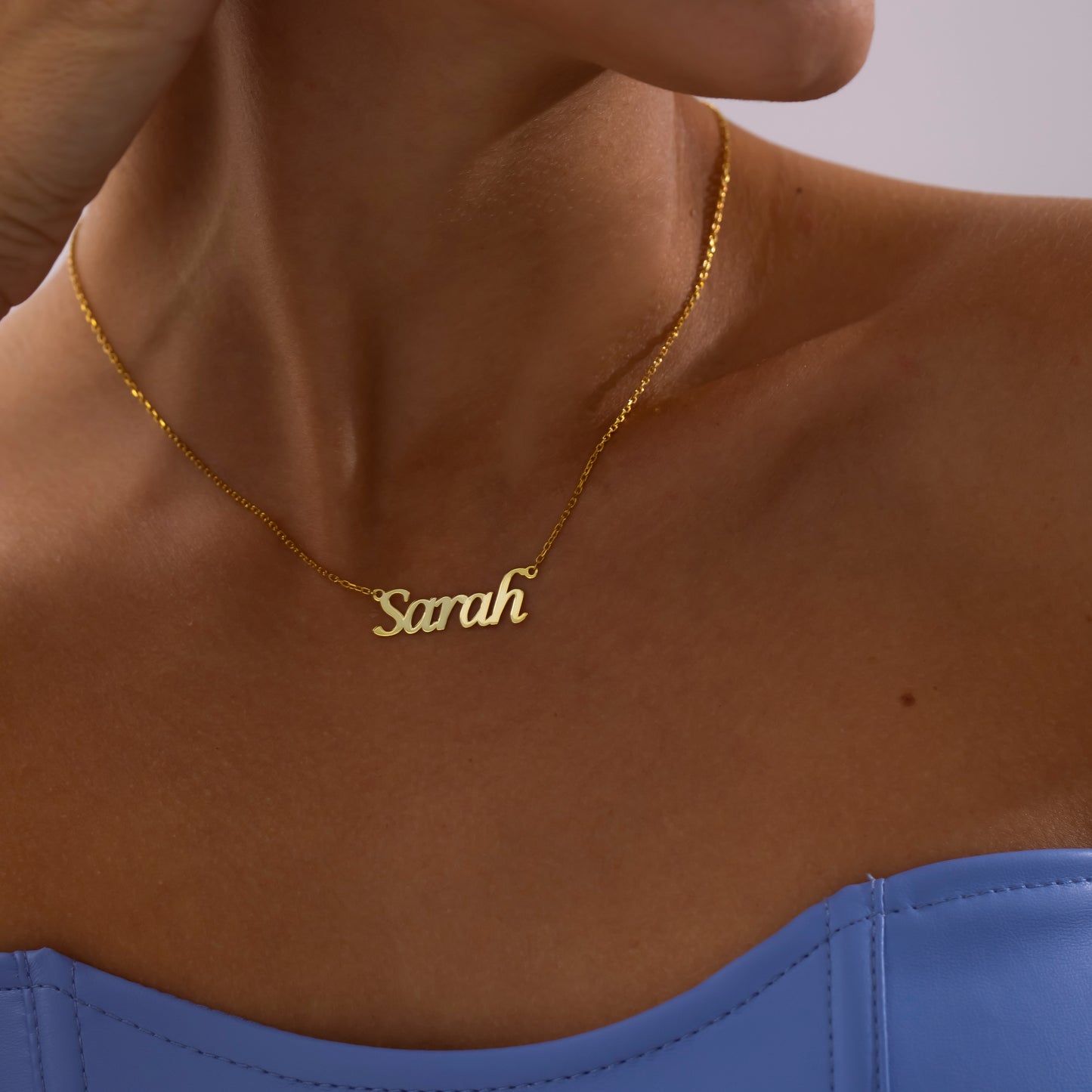 14K Gold Everyday Name Necklace | Casual Script Personalized Necklace