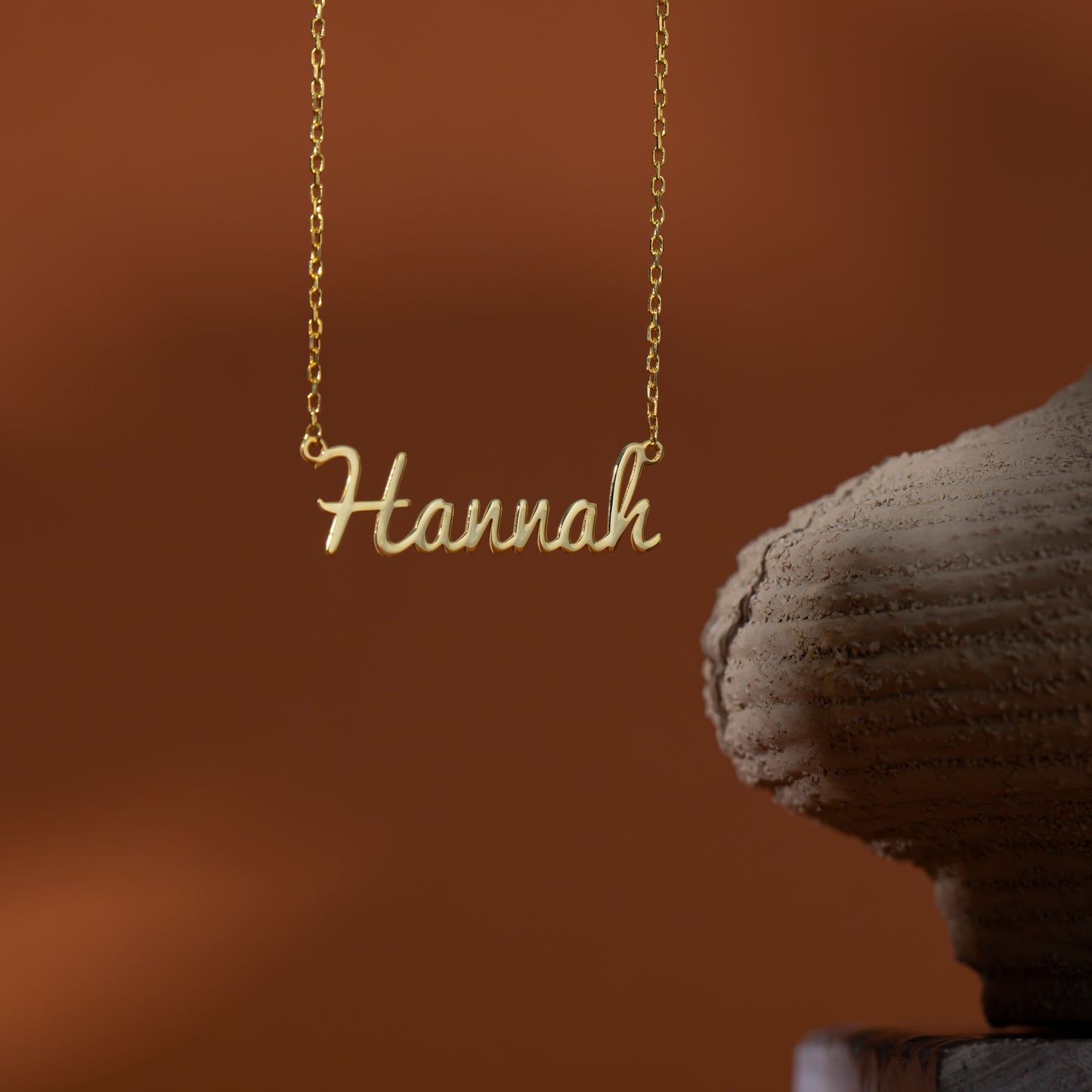 14K Gold Cursive Name Necklace | Personalized Script Name Necklace for Women