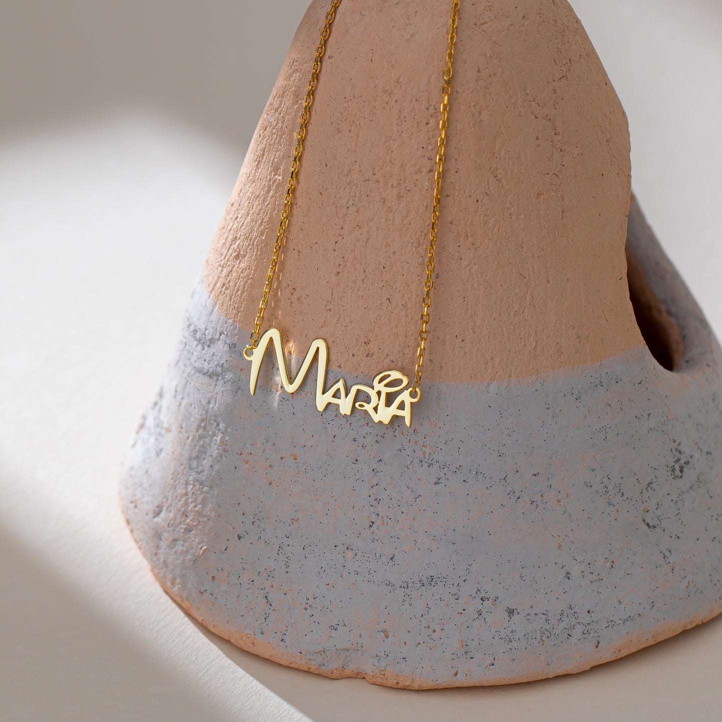 14K Gold Graffiti Name Necklace | Urban Street Style Personalized Necklace