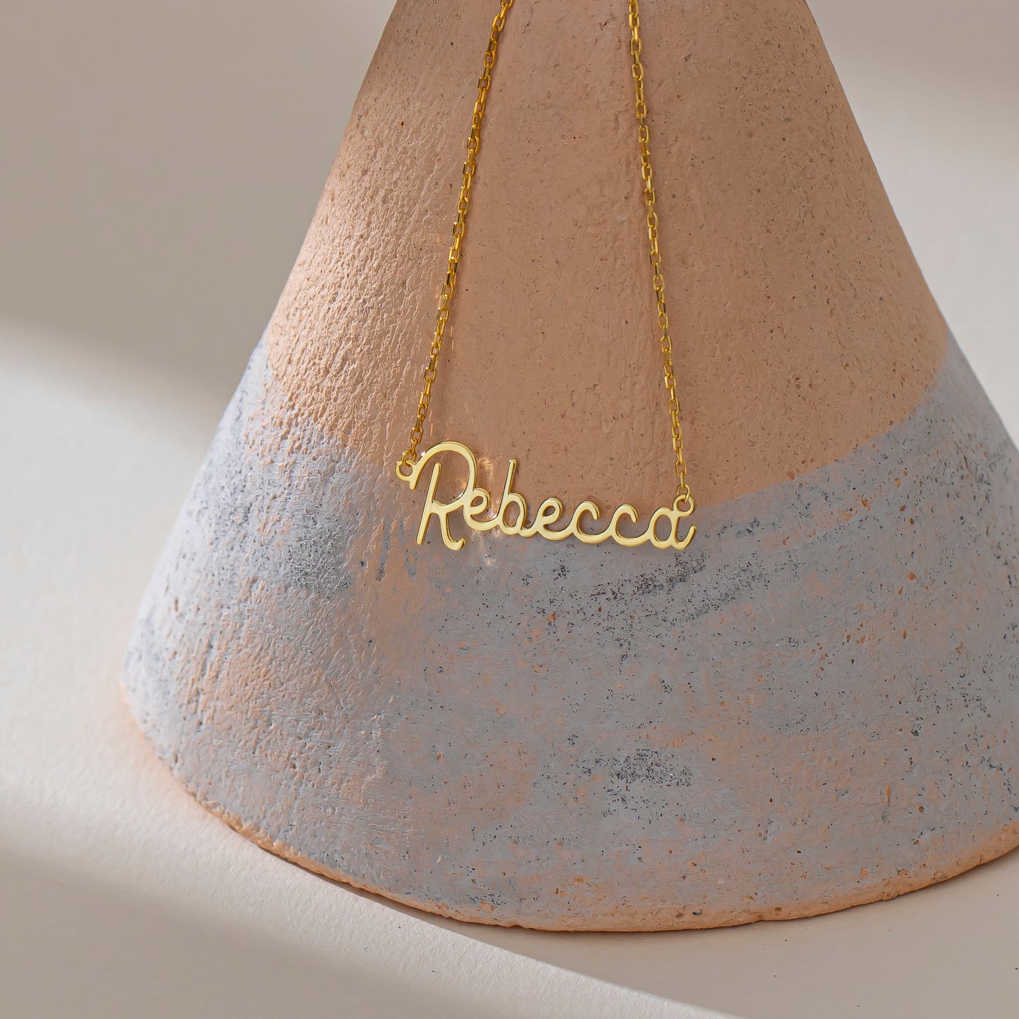 14K Gold Delicate Name Necklace | Thin Script Personalized Necklace for Women