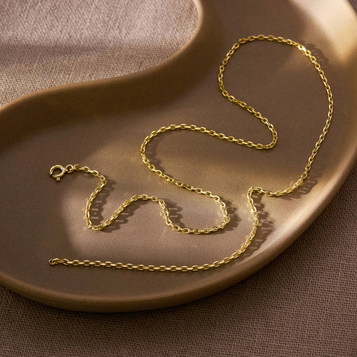 14K Gold Cable Chain Necklace