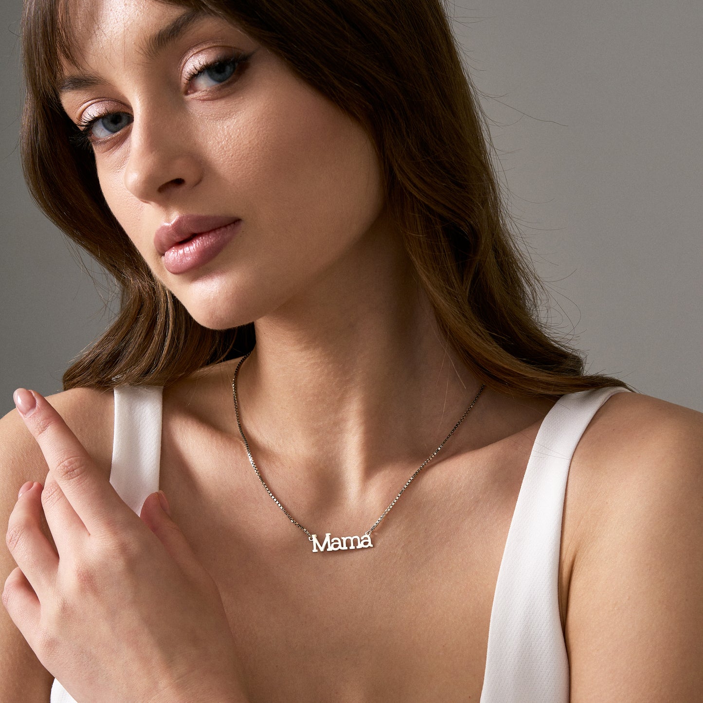 14K Gold Mom Necklace | Dainty Mom Pendant Necklace | Gift for Mother