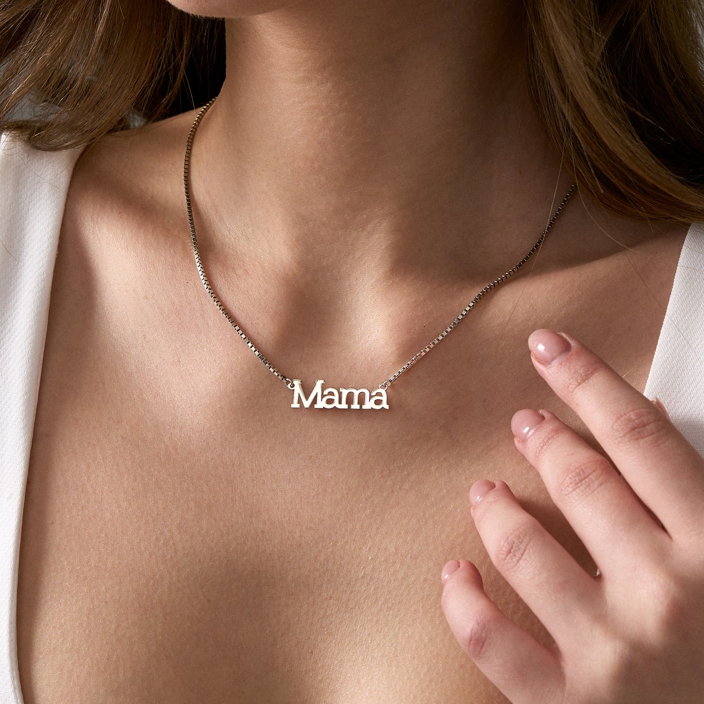 14K Gold Mama Necklace | Dainty Mama Pendant Necklace | Gift for Mom