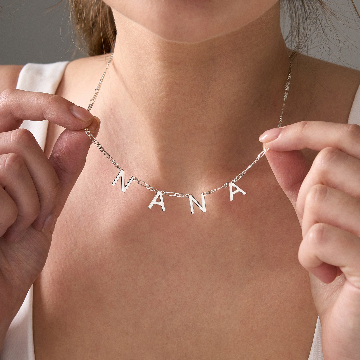 14K Gold Letter Name Necklace | Mama Necklace | Personalized Word Necklace for Women